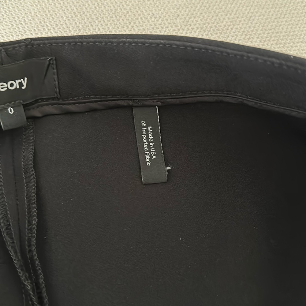 Theory Belisa Basic Black Cigarette Pants Size 0 … - image 6